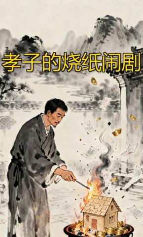 短剧《孝子的烧纸闹剧》海报