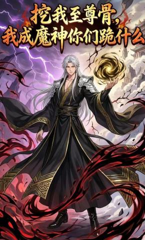 短剧《挖我至尊骨，我成魔神你们跪什么》海报