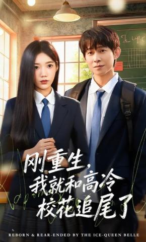 短剧《刚重生，我就和高冷校花追尾了》海报