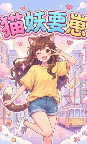 短剧《猫妖要崽》海报