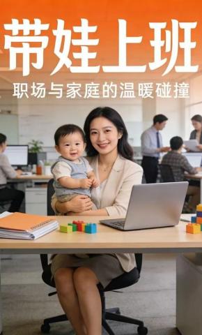 短剧《带娃上班》海报