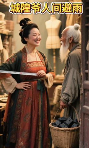 短剧《城隍爷人间避雨》海报