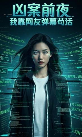 短剧《凶案前夜，我靠网友弹幕苟活》海报