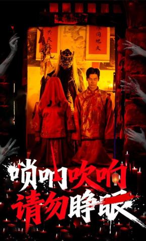 短剧《唢呐吹响，请勿睁眼》海报