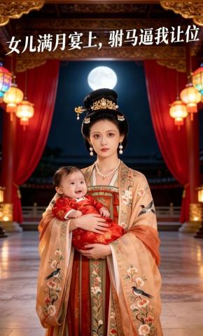 短剧《女儿满月宴上，驸马逼我让位》海报