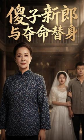 短剧《傻子新郎与夺命替身》海报