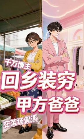 短剧《千万博主回乡装穷 在菜场偶遇甲方爸爸？》海报