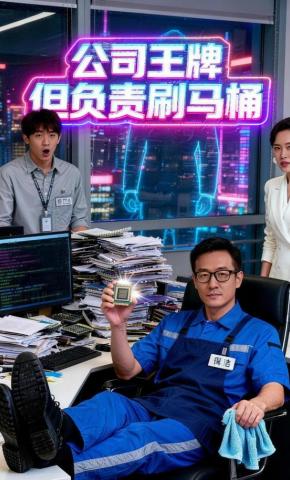 短剧《公司王牌，但负责刷马桶》海报