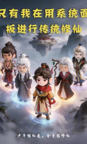 短剧《只有我在用系统面板进行传统修仙》海报