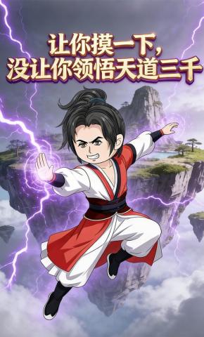 短剧《让你摸一下，没让你领悟天道三千》海报