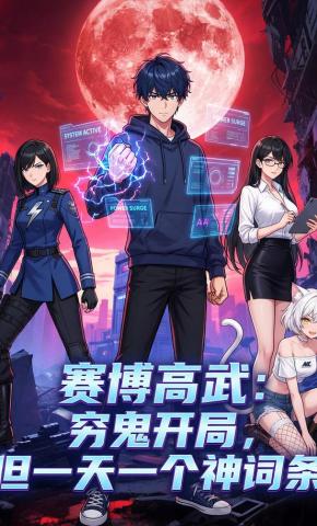短剧《赛博高武：穷鬼开局，但一天一个神词条！》海报