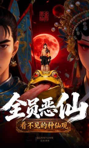 短剧《全员恶仙，看不见的种仙观》海报