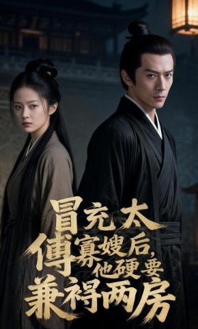 短剧《冒充太傅寡嫂后，他硬要兼祧两房》海报