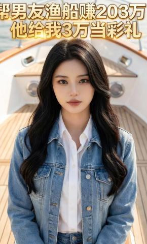 短剧《帮男友渔船赚203万，他给我3万当彩礼》海报
