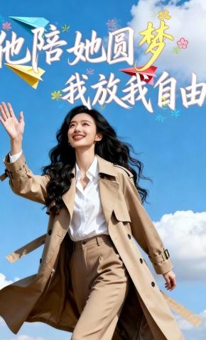 短剧《他陪她圆梦，我放我自由》海报