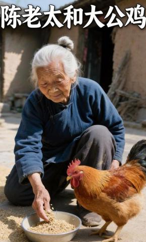 短剧《陈老太和大公鸡》海报