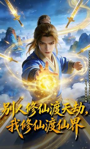 短剧《别人修仙渡天劫，我修仙渡仙界》海报