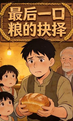 短剧《最后一口粮的抉择》海报