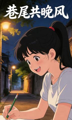 短剧《巷尾共晚风》海报