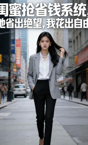 短剧《闺蜜抢省钱系统，她省出绝望，我花出自由》海报