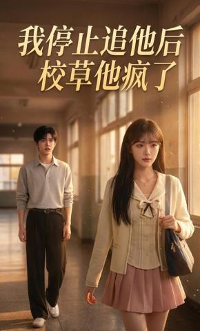 短剧《我停止追他后，校草他疯了》海报
