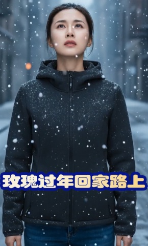 短剧《玫瑰过年回家路上》海报