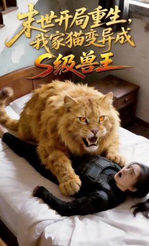 短剧《末世开局重生，我家猫变异成S级兽王》海报