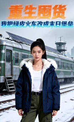 短剧《重生囤货：我把绿皮火车改成末日堡垒》海报