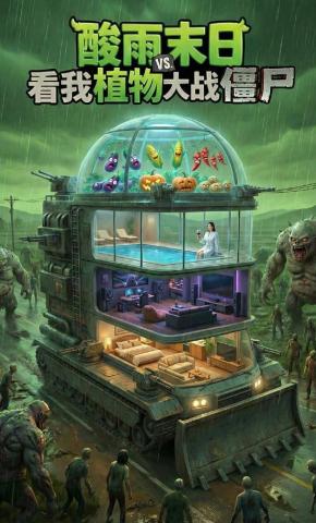 短剧酸雨末日看我植物大战僵尸海报