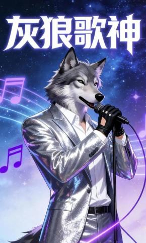 短剧《灰狼歌神》海报