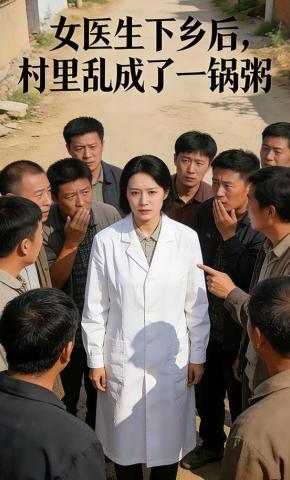 短剧《女医生下乡后，村里乱成了一锅粥》海报