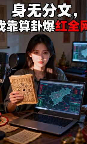 短剧《身无分文，我靠算卦爆红全网》海报