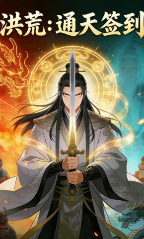 短剧《洪荒：通天签到》海报