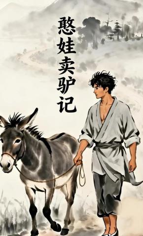 短剧《憨娃卖驴记》海报