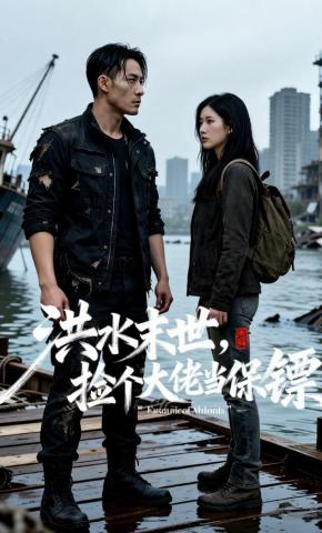 短剧《洪水末世，捡个大佬当保镖》海报