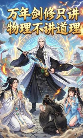 短剧《万年剑修，只讲物理不讲道理》海报