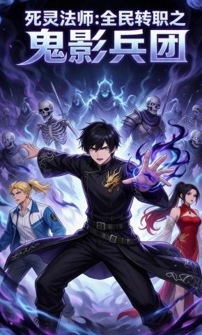 短剧《死灵法师：全民转职之鬼影兵团》海报