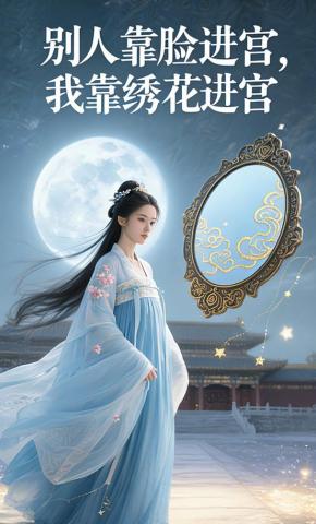 短剧《别人靠脸进宫，我靠绣花进宫》海报