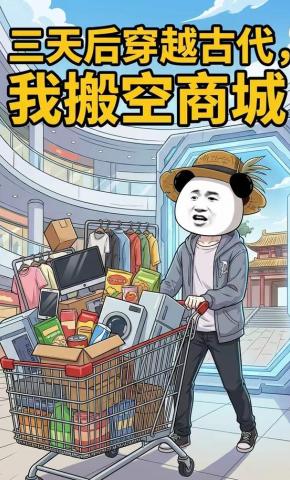 短剧《三天后穿越古代，我搬空商城》海报