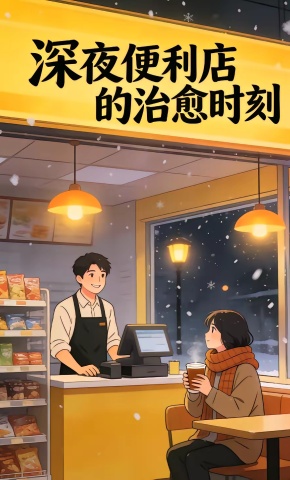 短剧《深夜便利店的治愈时刻》海报