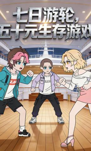 短剧《七日游轮，五十元生存游戏》海报