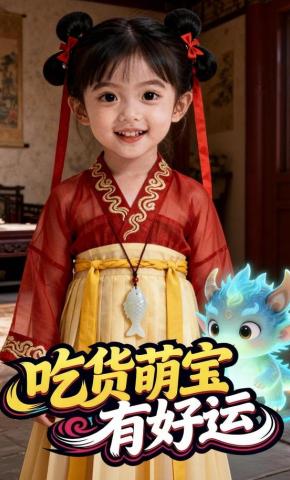 短剧《吃货萌宝有好运》海报