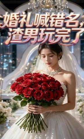 短剧《婚礼喊错名，渣男玩完了》海报