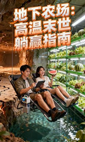 短剧《地下农场：高温末世躺赢指南》海报