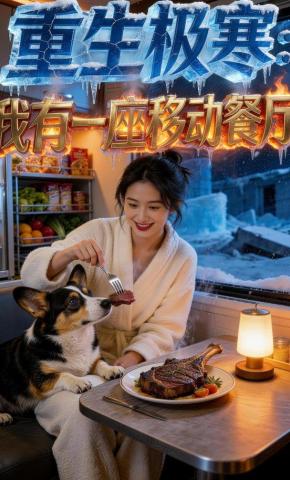 短剧《重生极寒：我有一座移动餐厅》海报