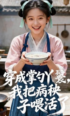 短剧《穿成掌勺丫鬟，我把病秧子喂活了》海报