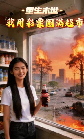 短剧《重生末世：我用彩票囤满超市》海报