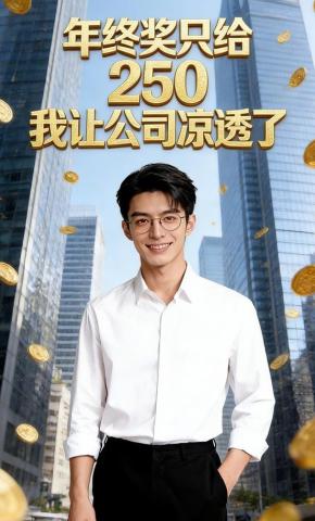 短剧《年终奖只给250，我让公司凉透了》海报