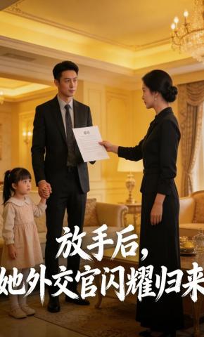 短剧《放手后，她外交官闪耀归来》海报