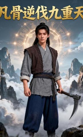 短剧《凡骨逆伐九重天》海报